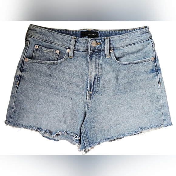 Free Assembly Light Blue Jean Cut Off Shorts, With Raw Hem, Size 8, Like New! - Picture 1 of 5